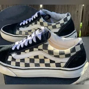 Vans Shoes Vans Primary Check Old Skool Shoe Blackwhite Lowtop Lace Up Size Us W65 M5 Poshmark